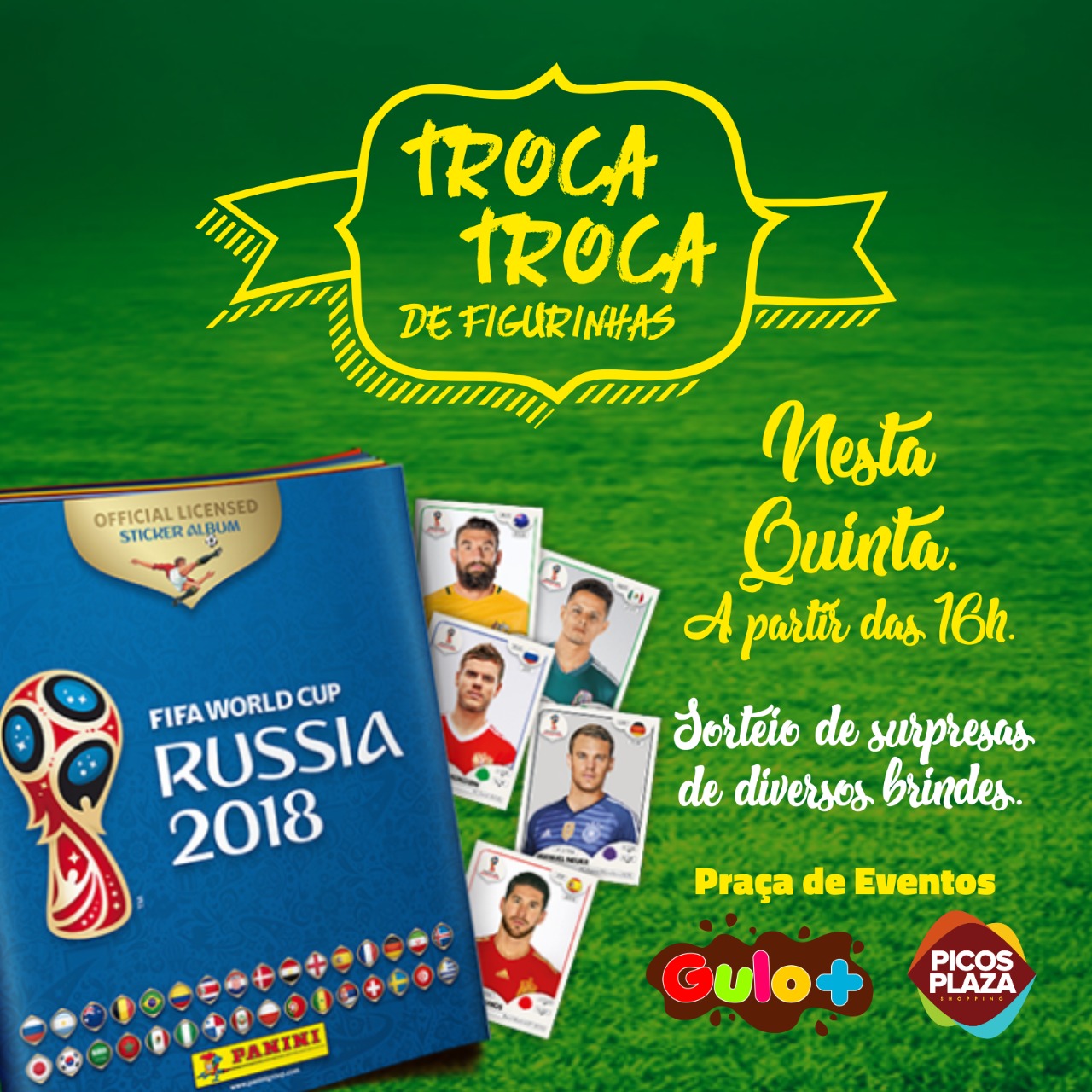 Picos Plaza Shopping é ponto de encontro para colecionadores de figurinhas do Álbum da Copa 2018