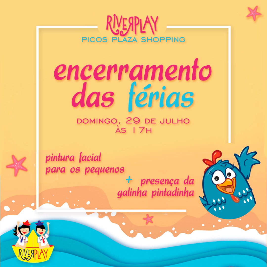 Encerramento das férias no Picos Plaza Shopping terá “A Galinha Pintadinha” e pintura facial para a criançada