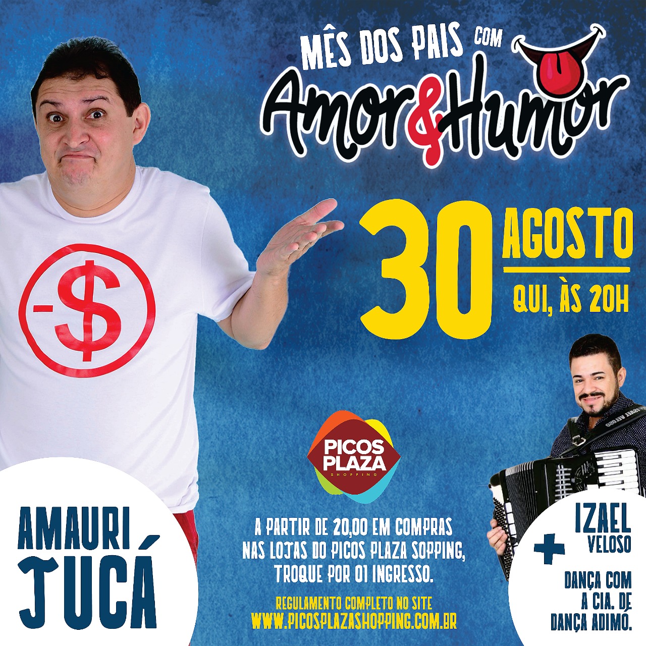 Amauri Jucá se apresenta hoje no Picos Plaza Shopping