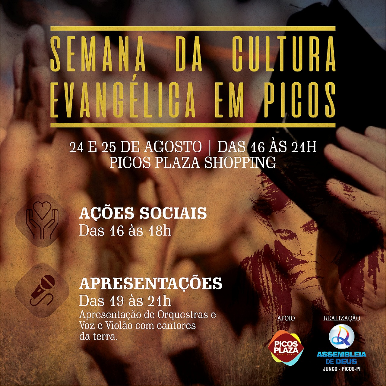 I Semana da Cultura Evangélica de Picos será marcada por ações sociais e arte