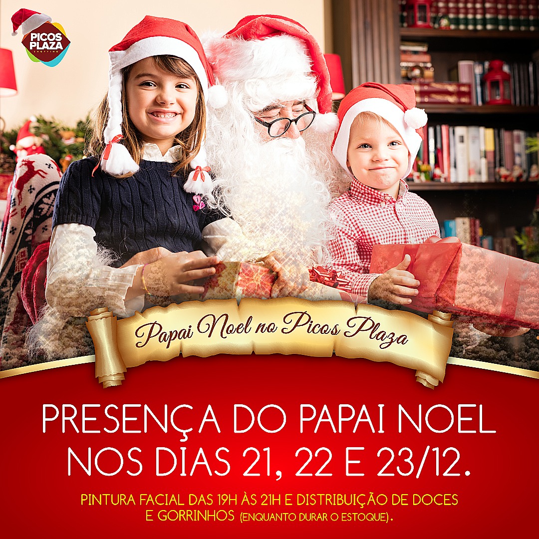 Papai Noel de verdade é no Picos Plaza Shopping